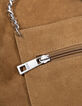 Sac Hobo camel cuir velours-8