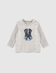 Baby boys’ grey boots image organic cotton T-shirt-1