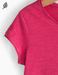 Camiseta rosa medio Essentiel ni&ntilde;a algod&oacute;n eco-5