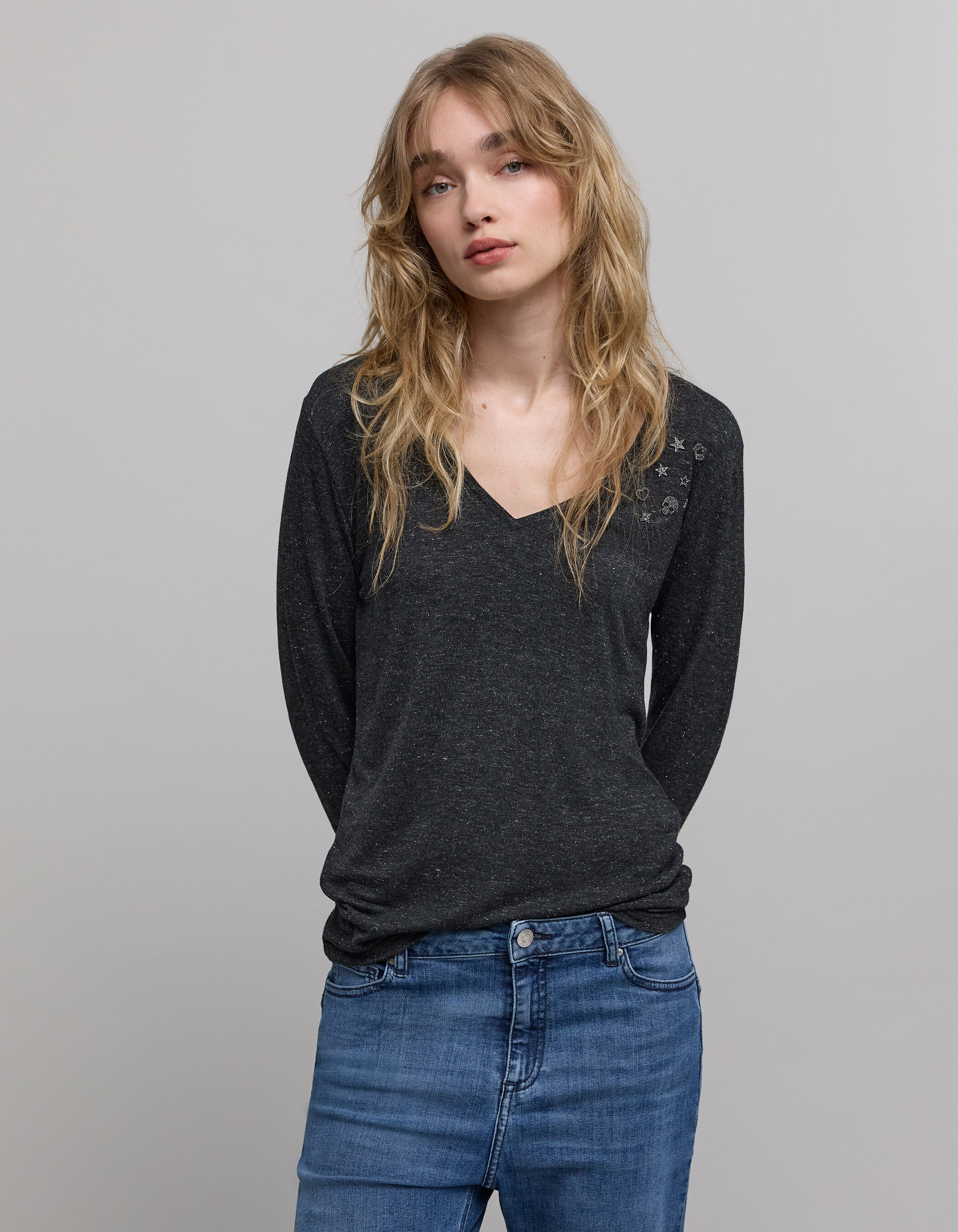 RHINESTONE VELOUR JERSEY SET-UP | OUTER | 24karats OFFICIAL ONLINE STORE