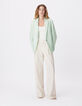 Damesjas in oversized groen linnen katoenmix-1