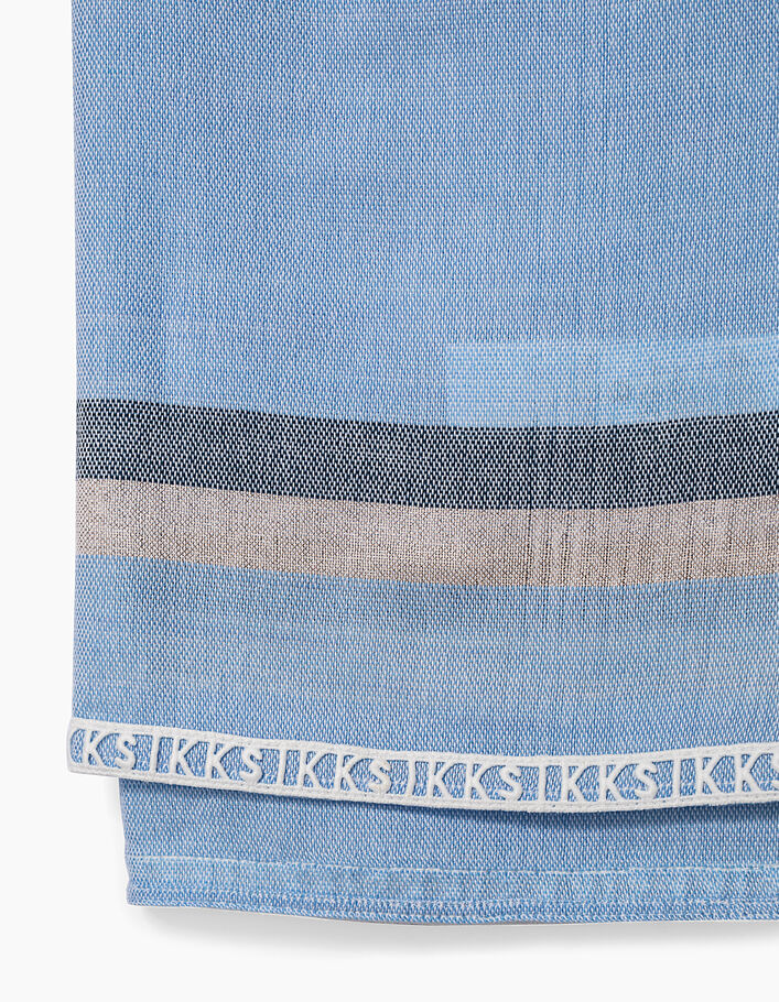 Girls’ striped scarf, IKKS lace edging - IKKS