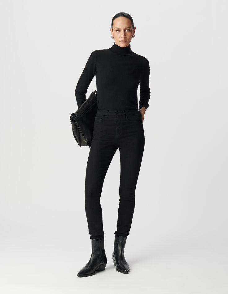 Damen Slim schwarz sculpt up 7/8 Jeans-1