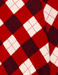 Women’s red diamond jacquard knit cardigan-6