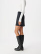 Women's short navy striped tennis skirt suit-4