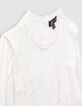 Blusa blanco roto plastr&oacute;n encaje ni&ntilde;a-2
