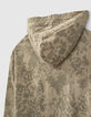 Boys’ khaki leaf camouflage motif hoodie-5