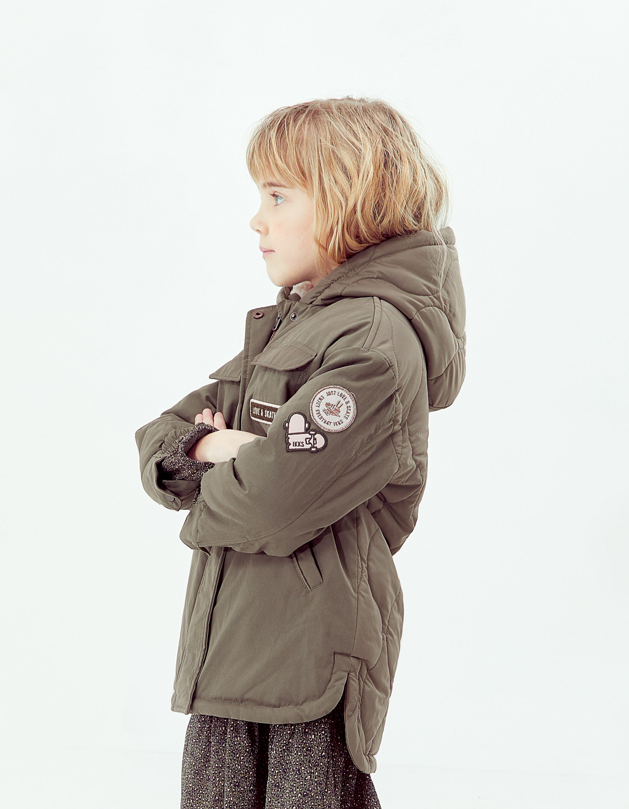 Girls khaki parka discount