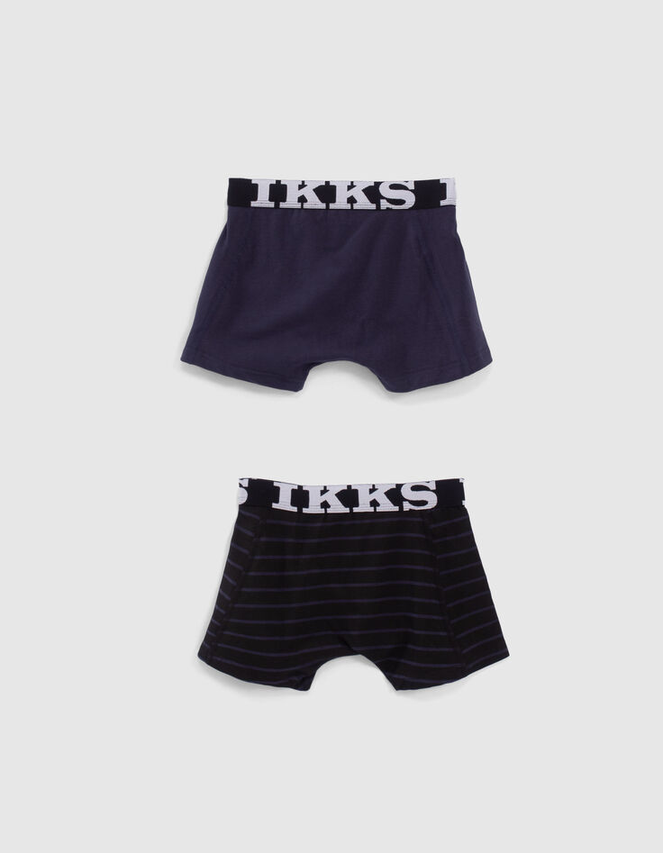 Boxers navy en zwarte strepen jongens-3