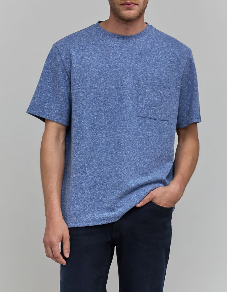 T-shirt cobalt effet faux-uni Homme-1 T-shirt cobalt effet faux-uni Homme-1