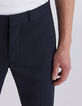 Pantal&oacute;n de traje SLIM azul oscuro falso liso Hombre-3