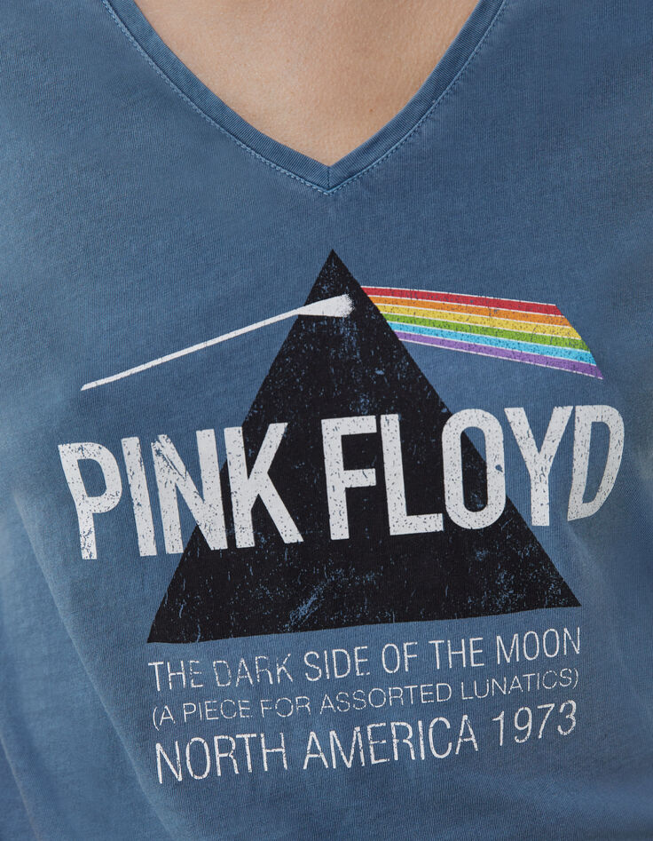 Blaues Damen-T-Shirt mit Albummotiv IKKS – PINK FLOYD-3