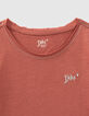 T-shirt bois de rose bio Essentiel fille-5