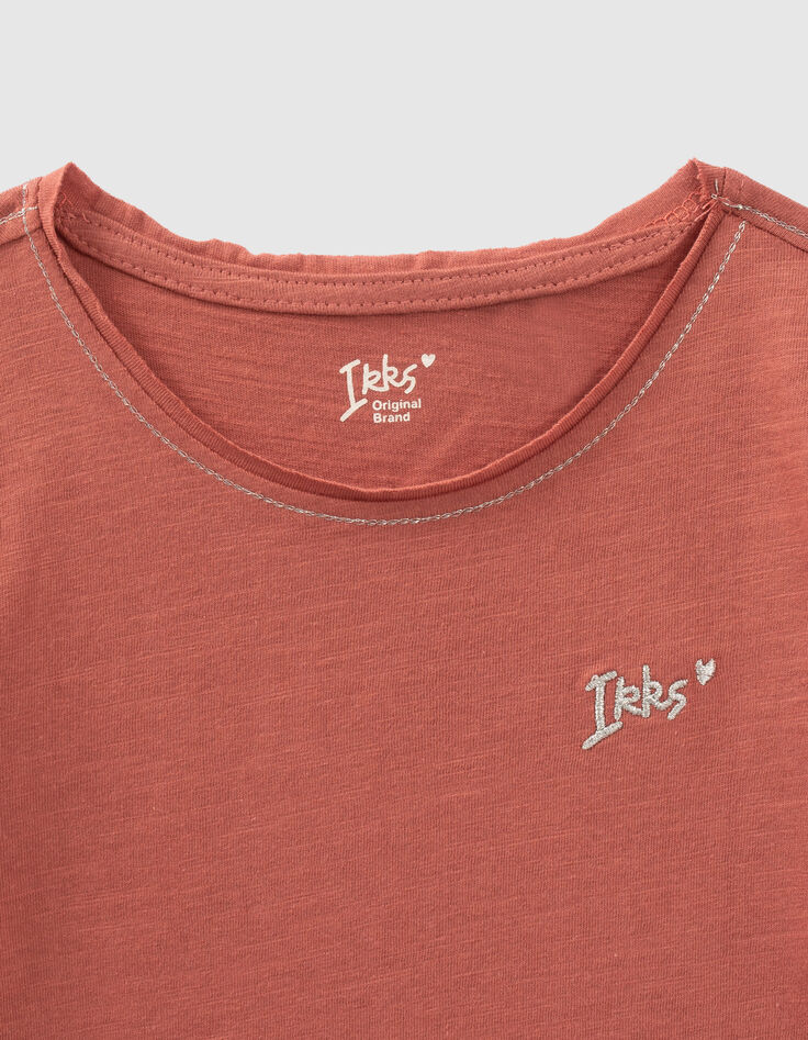 T-shirt bois de rose bio Essentiel fille-5