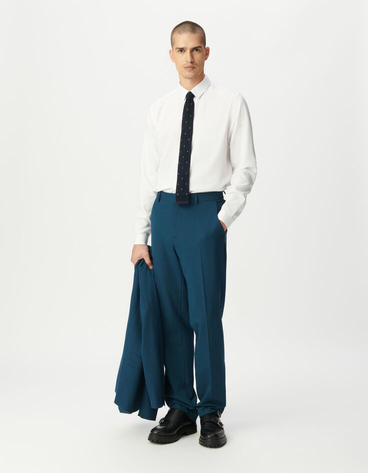 Pantalón de traje azul imitación hombre-7