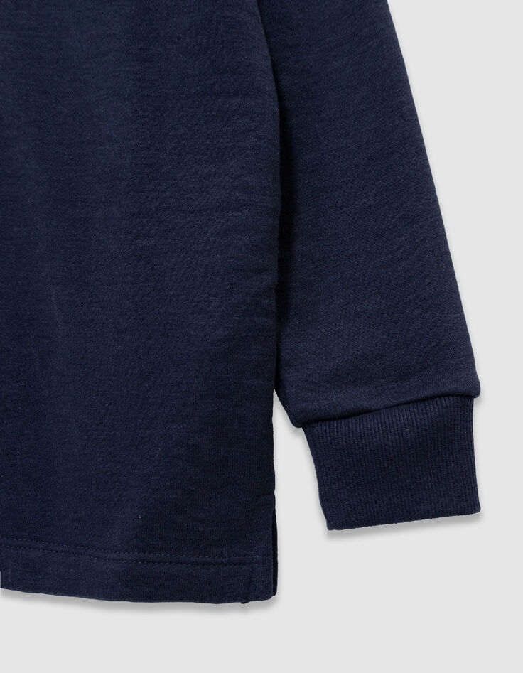 Sweat marine col camionneur pressionn&eacute; gar&ccedil;on-4