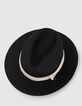 Women’s black raffia summer hat-4