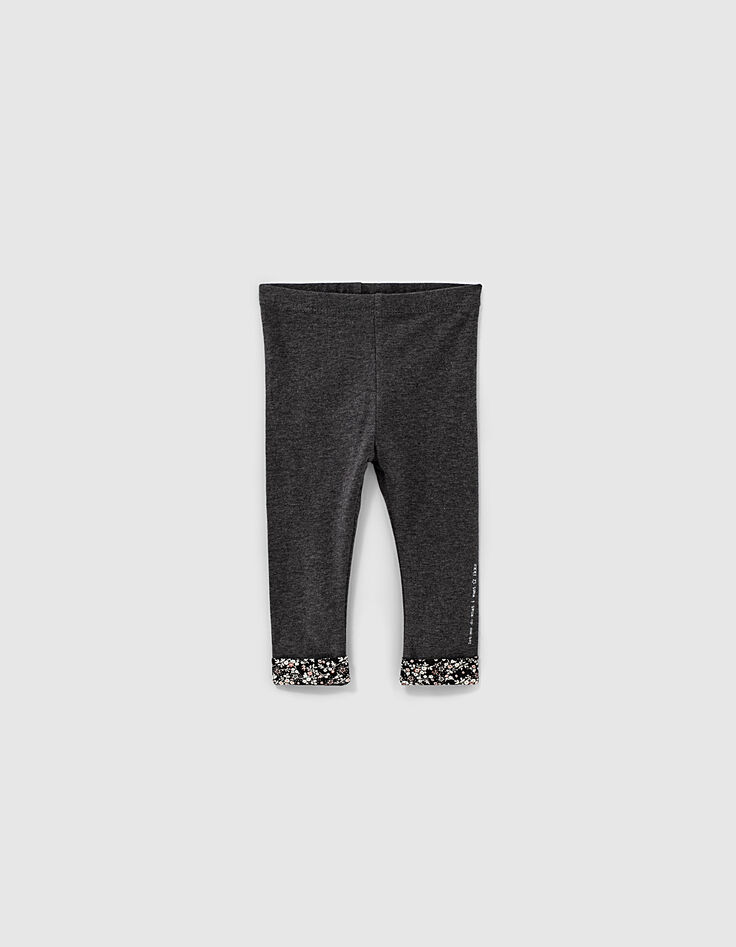 Ensemble sweat rose poudré et leggings gris bébé fille-6
