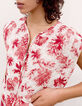 Ärmellose gesteppte Jacke mit Blumenprint, rosa, Damen-2