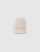 Gorro beige claro de punto borde l&uacute;rex ni&ntilde;a-2