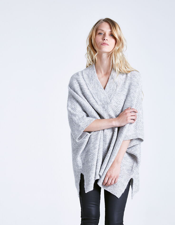 Poncho punto tricot-5