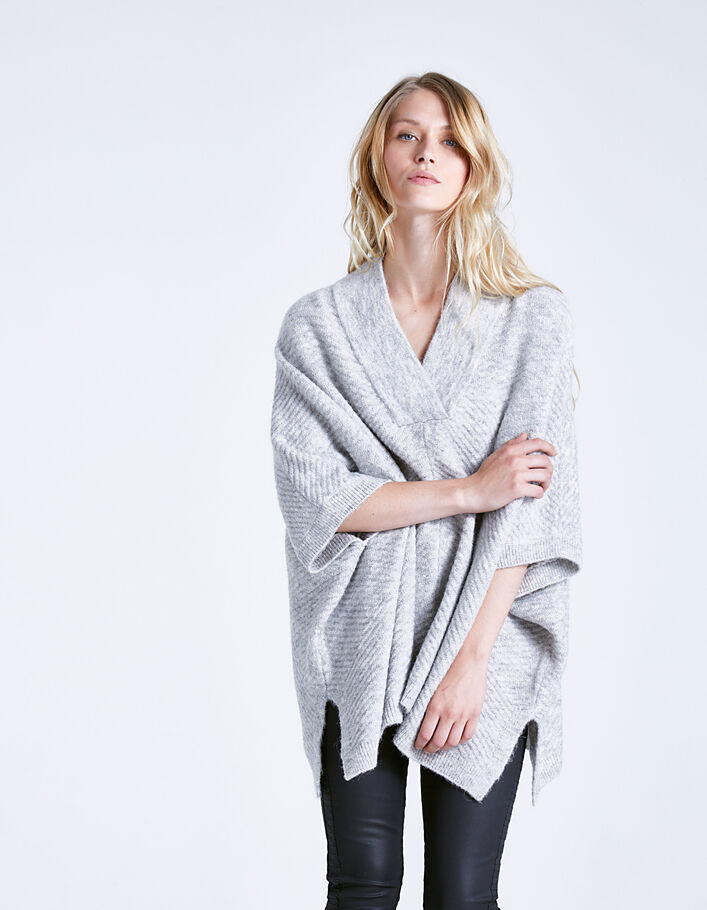 Poncho maille tricot femme - IKKS