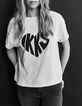Tee-shirt bleu ciel en 100% coton visuel coeur femme-6