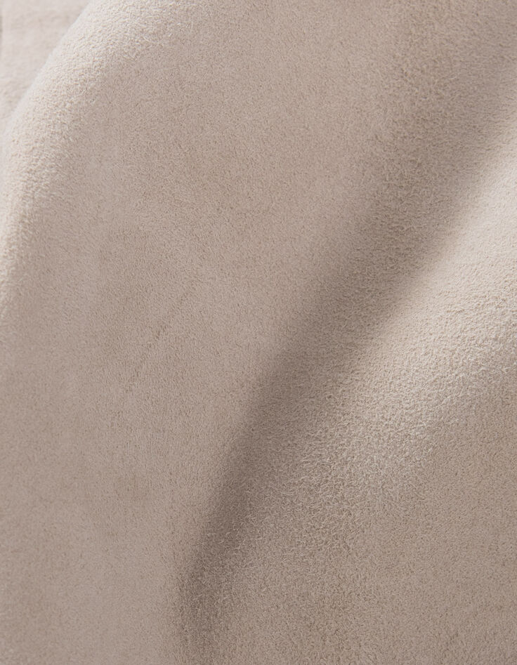 Beige bomber in su&egrave;deleer Heren-9