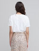 White women's t-shirt with jewel on the shoulder-5