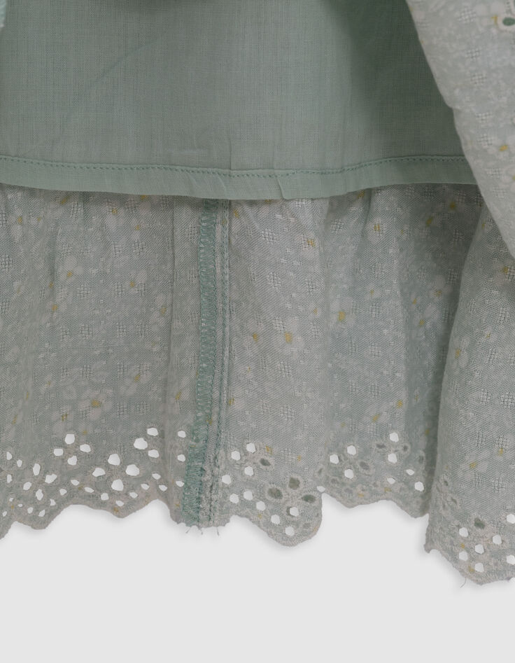 Aqua Maxikleid, Blumenprint, Mädchen-8