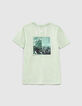 Camiseta mint con fotos en espalda algodón ecológico niño -2