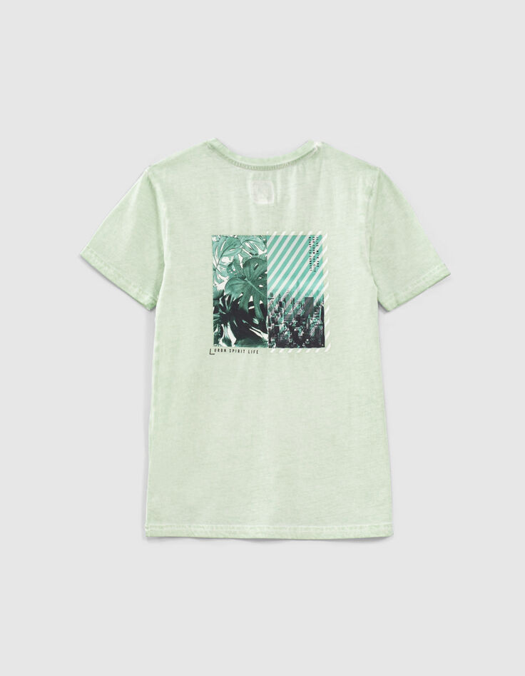 Camiseta mint con fotos en espalda algodón ecológico niño -2 Camiseta mint con fotos en espalda algodón ecológico niño -2