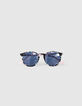 Gafas de sol de color rosa con escamas azules-5