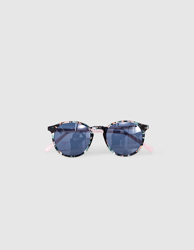 Gafas de sol de color rosa con escamas azules-5