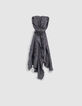 Etole grise jacquard motif léopard et rayures lurex Femme-1