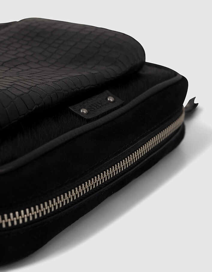 Women’s The Lover black python and pony-look boxy bag-5