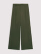 Khaki Damenanzughose weit recycelter Polyester-6