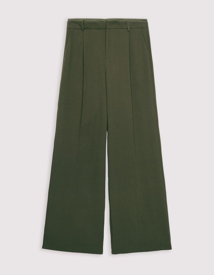 Khaki Damenanzughose weit recycelter Polyester-6 Khaki Damenanzughose weit recycelter Polyester-6