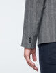 Americana gris ratón tweed efecto rayas Hombre-5