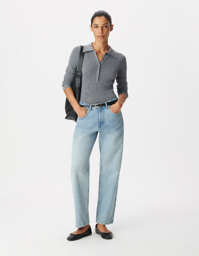 Jean droit bleu 7/8e Anders Femme - IKKS