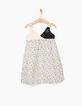 Robe blanc cassé à imprimé pois revisité fille-2