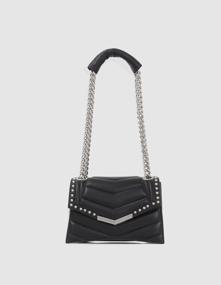 Women’s black studded leather THE 1 Rock bag Size S - IKKS