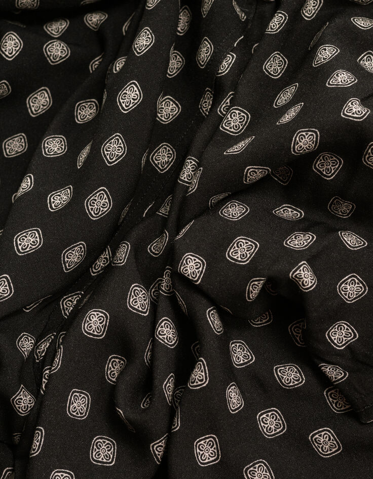 Zwarte COMFORT-bermuda met print Balinese motieven Heren-6 Zwarte COMFORT-bermuda met print Balinese motieven Heren-6
