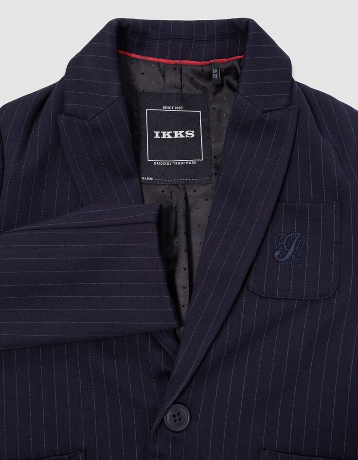 Marine blazer met pinstripes jongens-2 Marine blazer met pinstripes jongens-2