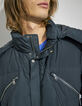Schwarze Herrensteppjacke mit Rei&szlig;verschlusstaschen-4