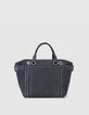 Sac cabas 1440 gris cuir nubuck Taille Medium Femme-3