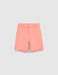 Bermudas naranja felpa techfleece niño-1