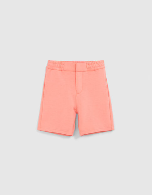 Boys’ orange techfleece sweatshirt fabric Bermuda shorts - IKKS