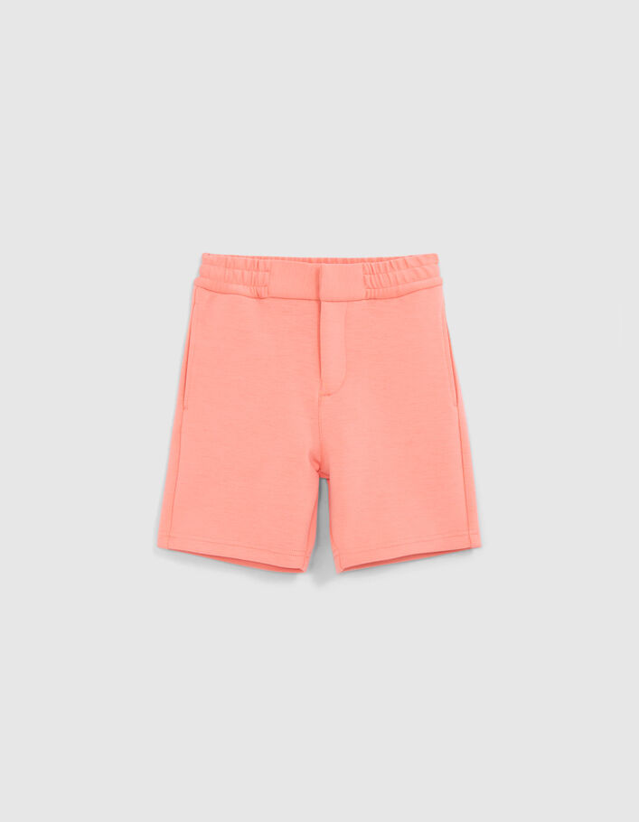Boys’ orange techfleece sweatshirt fabric Bermuda shorts - IKKS