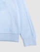 Sweat bleu flocage gomme ondes marines garçon-7